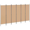 Paravent à 6 panneaux Beige 300 x 180 cm Tissu 620655620655