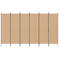 Paravent à 6 panneaux Beige 300 x 180 cm Tissu 620655620655