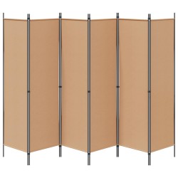 Paravent à 6 panneaux Beige 300 x 180 cm Tissu 620655620655