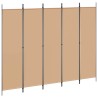 Paravent 5 panneaux Beige 250 x 200 cm Tissu 620658620658