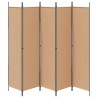 Paravent 5 panneaux Beige 250 x 200 cm Tissu 620658620658