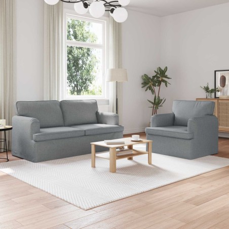 Ensemble de Canapés 2 pcs Gris clair 162 x 80 x 85 cm tissu 620662620662