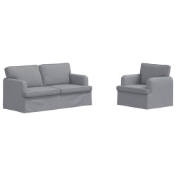 Ensemble de Canapés 2 pcs Gris clair 162 x 80 x 85 cm tissu 620662620662