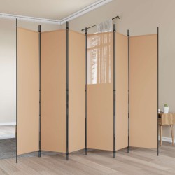 Paravent à 6 panneaux Beige 300 x 200 cm Tissu 620664620664