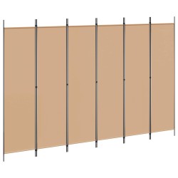 Paravent à 6 panneaux Beige 300 x 200 cm Tissu 620664620664
