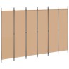 Paravent à 6 panneaux Beige 300 x 200 cm Tissu 620664620664