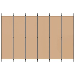 Paravent à 6 panneaux Beige 300 x 200 cm Tissu 620664620664
