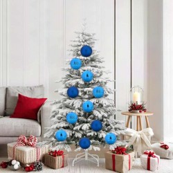 Ensemble de Boules de Noël XL 9 pc Bleu Plastique 620666620666
