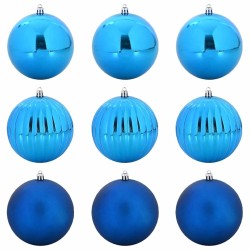 Ensemble de Boules de Noël XL 9 pc Bleu Plastique 620666620666