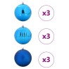 Ensemble de Boules de Noël XL 9 pc Bleu Plastique 620666620666