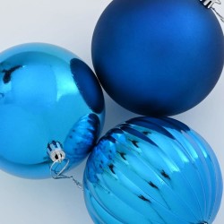 Ensemble de Boules de Noël XL 9 pc Bleu Plastique 620666620666