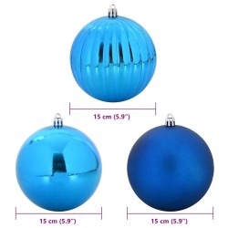 Ensemble de Boules de Noël XL 9 pc Bleu Plastique 620666620666