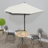 Parasol de balcon avec mât en aluminium Sable 270x144 cm Demi 620668620668