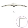 Parasol de balcon avec mât en aluminium Sable 270x144 cm Demi 620668620668