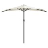 Parasol de balcon avec mât en aluminium Sable 270x144 cm Demi 620668620668
