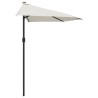 Parasol de balcon avec mât en aluminium Sable 270x144 cm Demi 620668620668