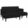 Ensemble de Canapés avec coussin 2 pcs Noir Polyester 620670620670