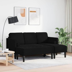 Ensemble de Canapés avec coussin 2 pcs Noir Polyester 620670620670