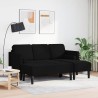 Ensemble de Canapés avec coussin 2 pcs Noir Polyester 620670620670