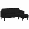 Ensemble de Canapés avec coussin 2 pcs Noir Polyester 620670620670