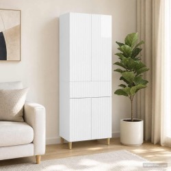 Ensemble de Meubles 2 pcs Blanc brillant 66 x 34,5 x 90 cm 620671620671