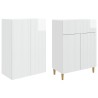 Ensemble de Meubles 2 pcs Blanc brillant 66 x 34,5 x 90 cm 620671620671