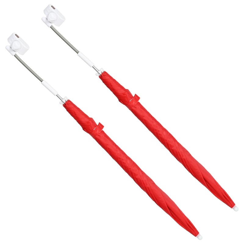 Parapluie avec pince 2 pcs Rouge brique Ø 105 x 86 cm 620672620672
