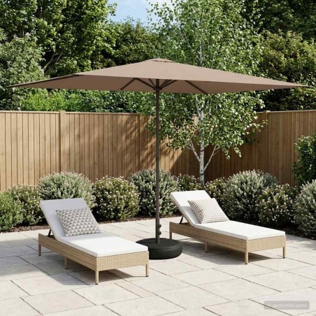 Parasol de jardin avec base 200 x 300 cm Polyester 620680620680