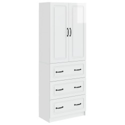 Ensemble de Meubles 2 pcs Blanc brillant 66 x 34,5 x 87 cm 620683620683