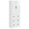 Ensemble de Meubles 2 pcs Blanc brillant 66 x 34,5 x 87 cm 620683620683