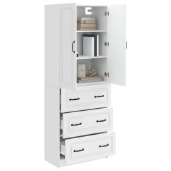Ensemble de Meubles 2 pcs Blanc brillant 66 x 34,5 x 87 cm 620683620683