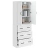 Ensemble de Meubles 2 pcs Blanc brillant 66 x 34,5 x 87 cm 620683620683