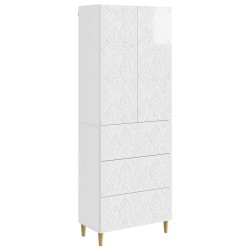 Ensemble de Meubles 2 pcs Blanc brillant 66 x 34,5 x 90 cm 620684620684
