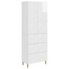 Ensemble de Meubles 2 pcs Blanc brillant 66 x 34,5 x 90 cm 620684620684