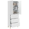 Ensemble de Meubles 2 pcs Blanc brillant 66 x 34,5 x 90 cm 620684620684