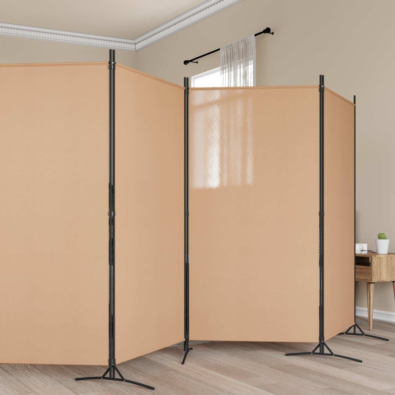 Paravent à 6 panneaux Beige 520 x 180 cm Tissu 620686620686