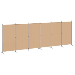 Paravent à 6 panneaux Beige 520 x 180 cm Tissu 620686620686