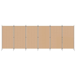 Paravent à 6 panneaux Beige 520 x 180 cm Tissu 620686620686