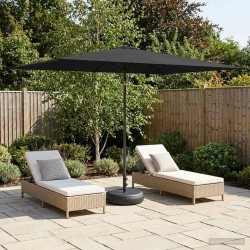 Parasol de jardin avec base 200 x 300 cm Polyester 620688620688