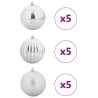 Ensemble de Boules de Noël XL 15 pc Argent Plastique 620694620694