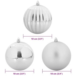 Ensemble de Boules de Noël XL 15 pc Argent Plastique 620694620694