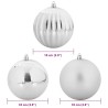 Ensemble de Boules de Noël XL 15 pc Argent Plastique 620694620694