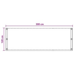 Écran de balcon Sable 120 x 300 cm HDPE et Aluminium 620697620697