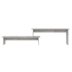 Meuble TV Gris béton 180x30x43 cm Bois d'ingénierie 620700620700
