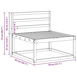 Ensemble de canapés d'extérieur 3 pcs Naturel 620707620707