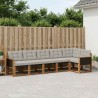 Ensemble de canapés d'extérieur 6 pcs Naturel et gris clair 620709620709