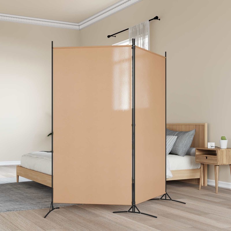 Paravent à 2 panneaux Beige 175 x 180 cm Tissu 620721620721