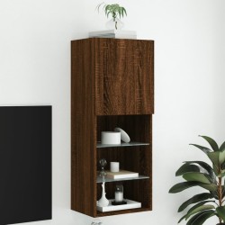 Meuble TV avec lumières LED chêne marron 40,5x30x102 cm 620722620722