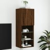 Meuble TV avec lumières LED chêne marron 40,5x30x102 cm 620722620722
