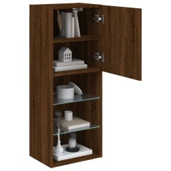 Meuble TV avec lumières LED chêne marron 40,5x30x102 cm 620722620722